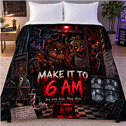 Make it To 6AM FNAF Blanket NTT089 Five Nights at Freddy's Blanket