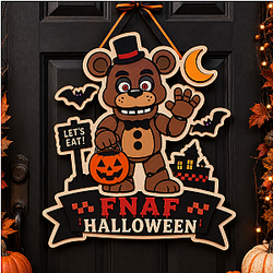 Beware of the Bear Rustic DTNK1009 Five Nights at Freddy's Wooden Door Sign
