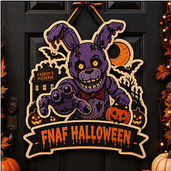 Do Not Enter Until 6 AM DTNK1009 Five Nights at Freddy's Wooden Door Sign