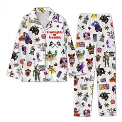 White Design  Five Nights At Freddy's Pajamas Set