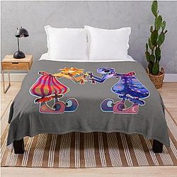 Five Nights at Freddy's Blanket - Five Nights at Freddy's Security Breach - Sun and Moon Throw Blanket