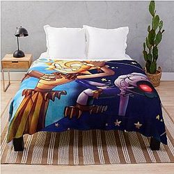 Five Nights at Freddy's Blanket - Five Nights at Freddy's Security Breach - Sun and Moon Throw Blanket