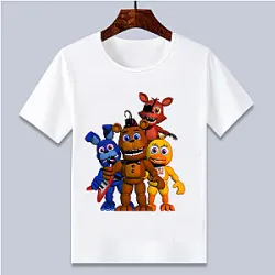 FNAF Five Night At Freddy Children Cartoon Printed T-shirts