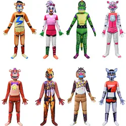 FNAF Scary Game Five Nights At Freddy's Cosplay Costume Jumpsuit and Mask
