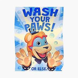 Five Nights at Freddy's Posters - FNaF-wash your paws or else Poster