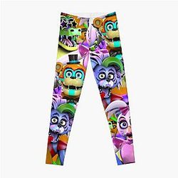 Five Nights at Freddy's Leggings - Glamrock Freddy/Glamrock Chica/Montgomery Gator/Roxanne Wolf, Leggings