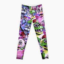 Five Nights at Freddy's Leggings - Glamrock Chica/Montgomery Gator/Roxanne Wolf Leggings