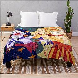 Five Nights at Freddy's Blanket - SunDrop and MoonDrop FNAF Security Breach Throw Blanket