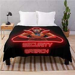Five Nights at Freddy's Blanket - Glamrock Freddy Security Breach  Throw Blanket