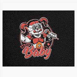 Five Nights at Freddy's Puzzles - Five Nights at Freddy's Scary Circus Baby Doll T-Shirt Jigsaw Puzzle