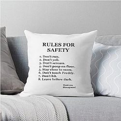 Five Nights at Freddy's Pillows - FNaF-Rules Throw Pillow