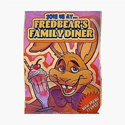 Five Nights at Freddy's Posters - FNaF-fredbear's family diner pizza Poster