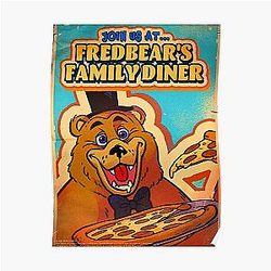 Five Nights at Freddy's Posters - FNaF-fredbear's family diner pizza Poster
