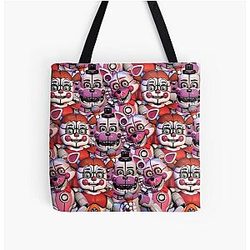 Five Nights at Freddy's Bags - Circus Baby/Funtime Freddy/Funtime Foxy All Over Print Tote Bag