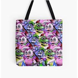 Five Nights at Freddy's Bags - Glamrock Chica/Montgomery Gator/Roxanne Wolf All Over Print Tote Bag