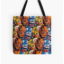 Five Nights at Freddy's Bags - Toy Freddy/Toy Bonnie/Toy Chica All Over Print Tote Bag