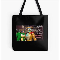 Five Nights at Freddy's Bags - Five Nights At Freddy's: Security Breach (Livestream) All Over Print Tote Bag