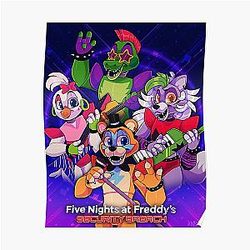 Five Nights at Freddy's Posters - Fnaf Security Breach FanArt Poster