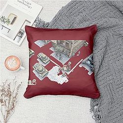 Foxhole - Top-Down Perspective Warfare Foxhole Pillows Cover