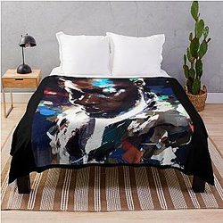 Frances Tiafoe - Fired Up Throw Blanket