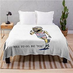 Frances Tiafoe Pro Tennis Player Caricature Throw Blanket