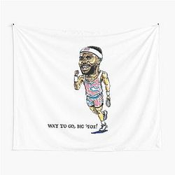 Frances Tiafoe tennis player caricature Tapestry