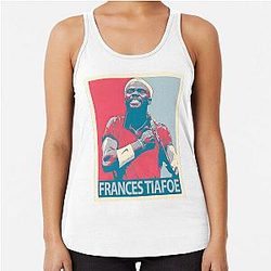 Frances Tiafoe Tennis Star Portrait Racerback Tank Top