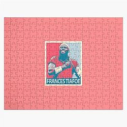 Frances Tiafoe Tennis Star Portrait - Perfect Gift for You and Friends Jigsaw Puzzle