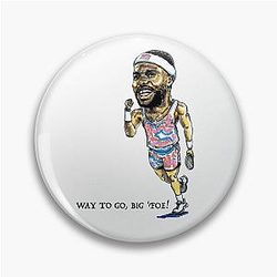 Frances Tiafoe tennis player caricature Pin