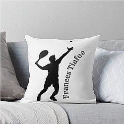 Frances Tiafoe Throw Pillow T-shirt & stickers