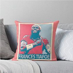 Frances Tiafoe Tennis Star Portrait Throw Pillow