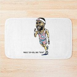 Frances Tiafoe Tennis Player Caricature Bath Mat