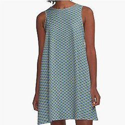 Frankie Edgar Blue A-Line Dress