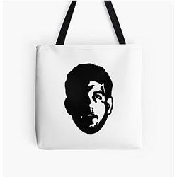 Frank Mir Black White All Over Print Tote Bag