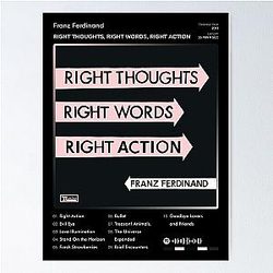 Franz Ferdinand - Right Thoughts, Right Words, Right Action Tracklist Album Poster