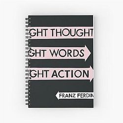 Franz Ferdinand right thoughts right words right action Spiral Notebook