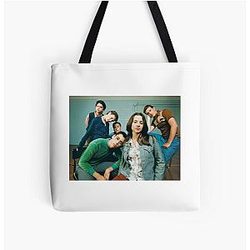 freaks nerds gegoten foto over tote tas