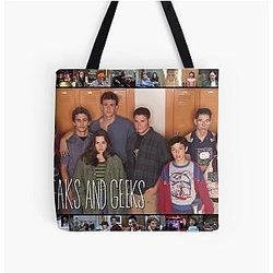 Freaks and Geeks shirt over de hele print tote tas