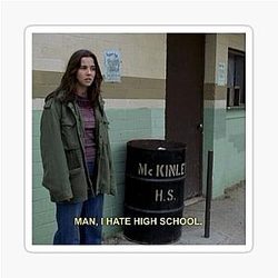 Man Ik haat school freaks sticker