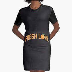 fresh love Graphic T-Shirt Dress