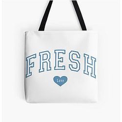 Fresh Love Blue ❤️ All Over Print Tote Bag