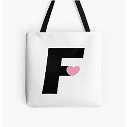 Fresh Love F Pink All Over Print Tote Bag