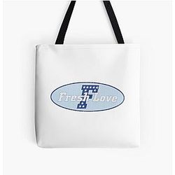 Fresh Love Vintage Stars Blue All Over Print Tote Bag