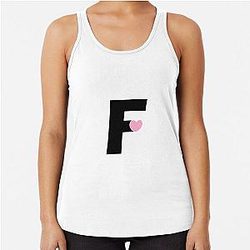 Fresh Love F Pink Racerback Tank Top