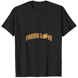 Orange Logo Arched LA 0805 Fresh Love T-Shirts