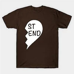 Matching Love Heart Half 2 Best Friend BFF Classic T-shirt TP1002