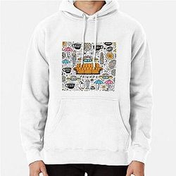 Friends TV Show Hoodie - Doodle Collage - Central Perk Vibes Pullover Hoodie