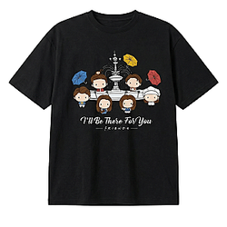 Chibi Fountain Umbrellas LA 2904 Friends TV Show T-Shirts