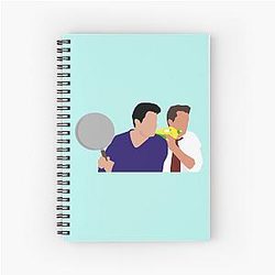 Friends TV Show Notebook - Joey and Chandler Spiral Notebook