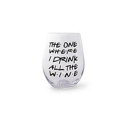 Friends Pins - "The One Where I Drink All The Wine" Wine Glass FRI3012